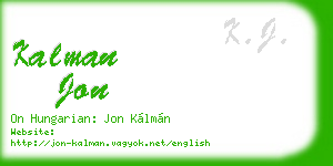 kalman jon business card